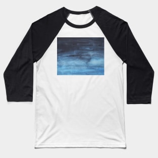 Blue ombre watercolor Baseball T-Shirt